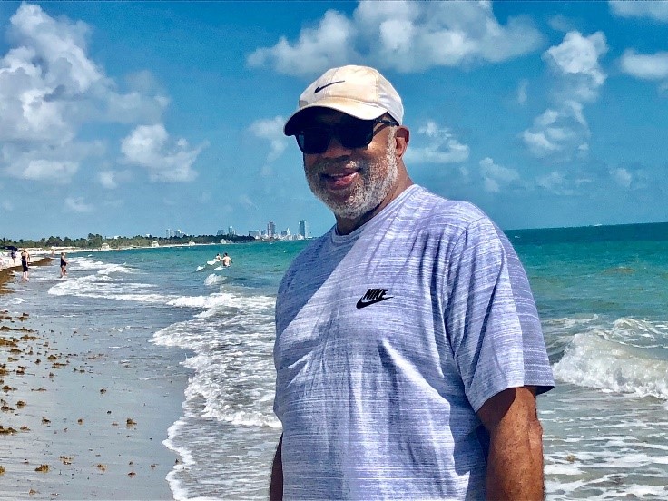 Dewey McClain at the beach