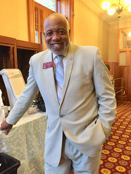 Dewey McClain at the State Capitol on Sine Die