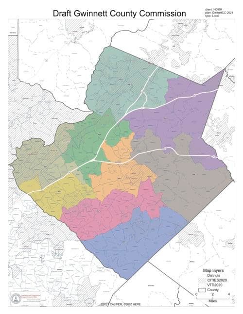 gwinnett board of commission map