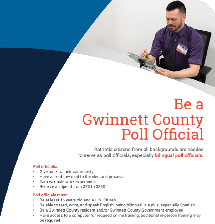 be a gwinnett county poll official